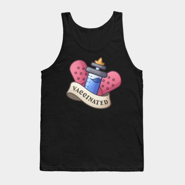 I'm Vaccinated Tank Top by ChristaDoodles